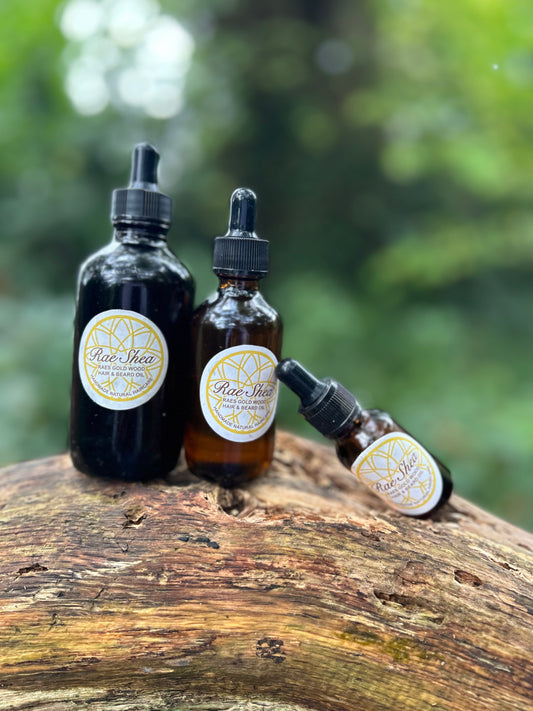 Rae Shea Raes Gold Wood Hair Beard & Skin Oil