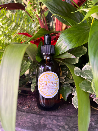 Rae Shea Raes Gold Wood Hair Beard & Skin Oil